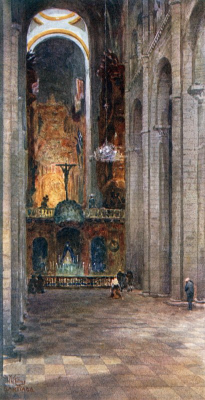 Santiago, Interior of the Cathedral by William Wiehe Collins
