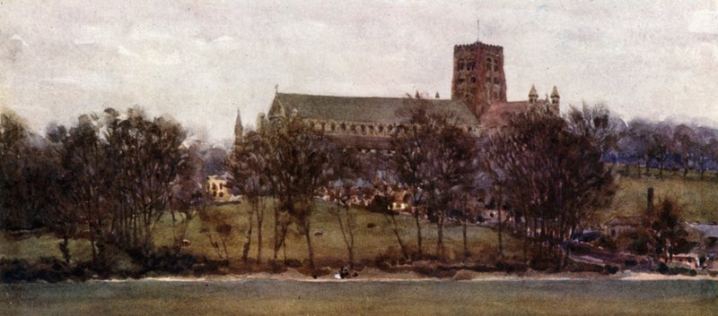 St. Albans from the Walls of Old Verulam by William Wiehe Collins