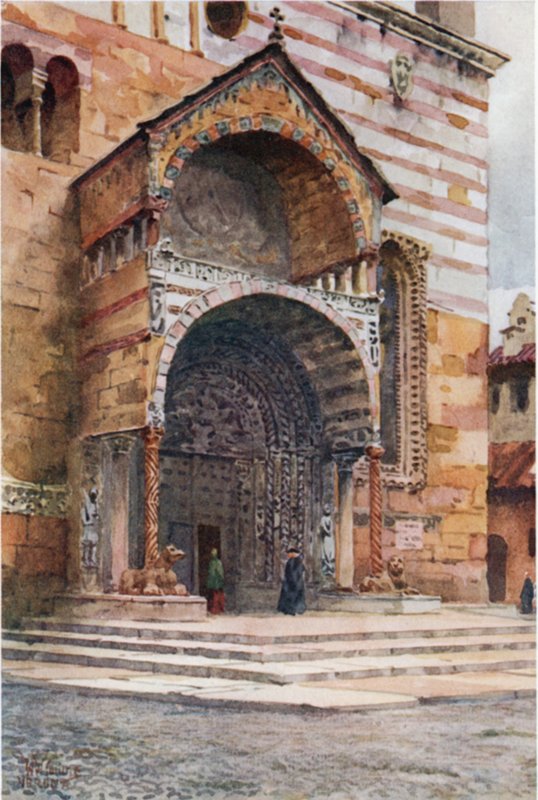 Verona. The Porch of the Cathedral by William Wiehe Collins
