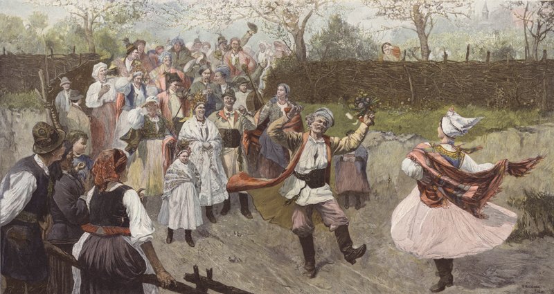 Polish Peasant Wedding by Wincenty Wodzinowsky