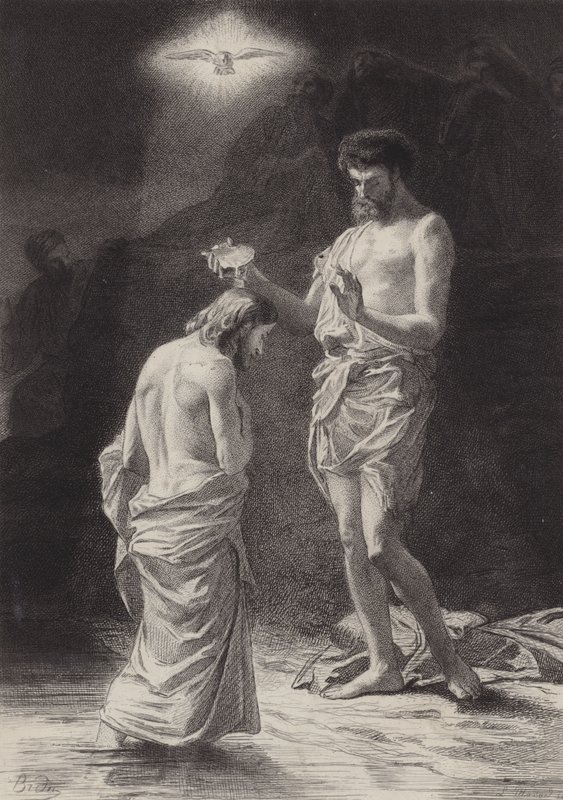 Baptism of Christ by after Albert Robida