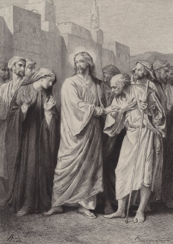 Christ Foretells the Destruction of the Temple by after Albert Robida