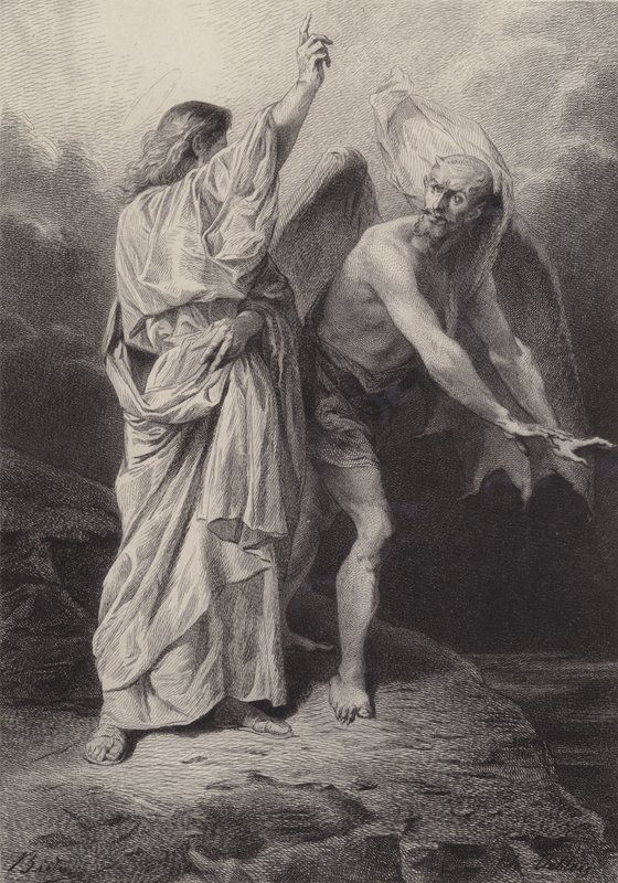Christ Tempted of the Devil by after Albert Robida