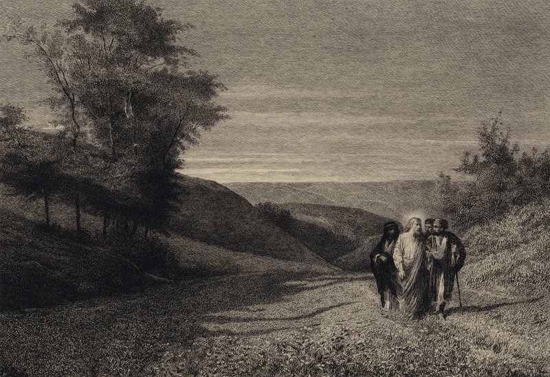 Jesus and His Disciples on the Road to Caesarea by after Albert Robida