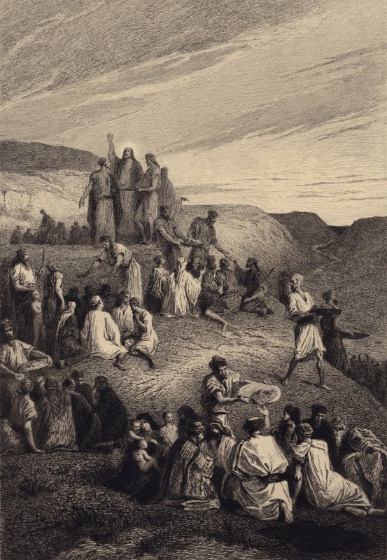 The Miracle of the Loaves and Fishes by after Albert Robida