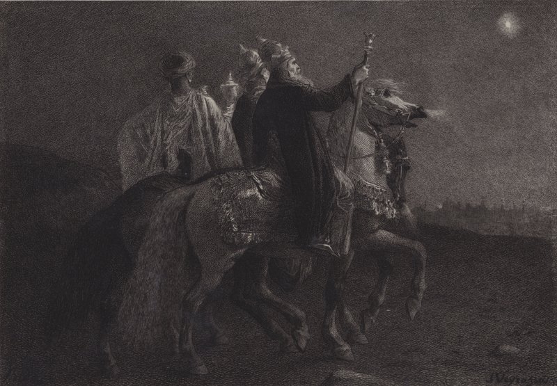 The Wise Men from the East by after Albert Robida