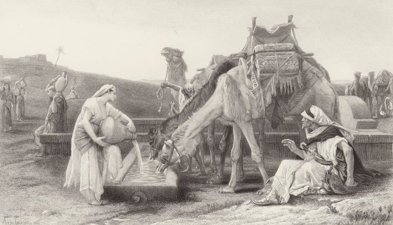 Rebekah and Eliezer by after Alexandre Cabanel