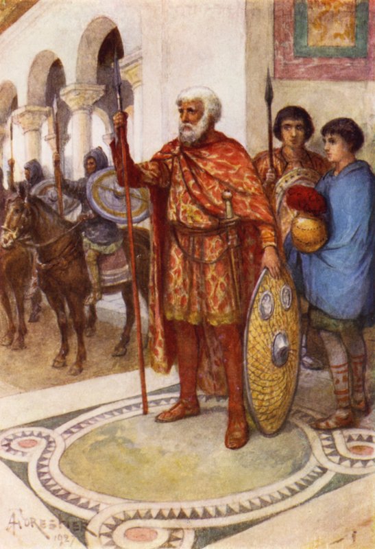 Stilicho, a Vandal, the Roman Magister Utriusque Militiae by after Amedee Forestier