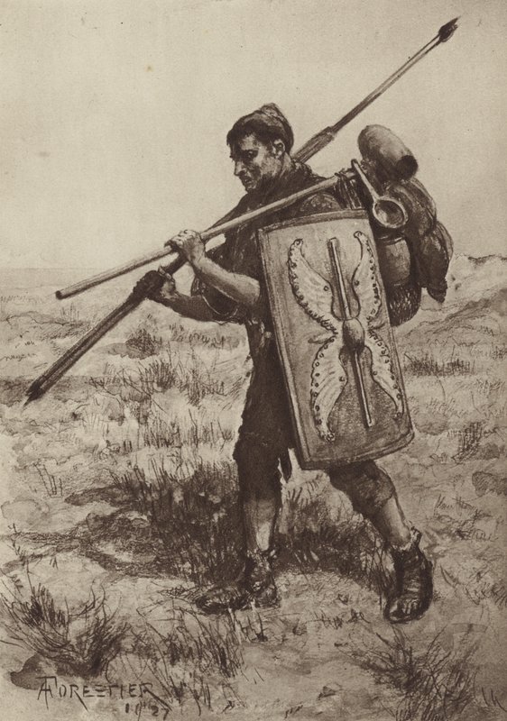 The Impeditus, or Fully-equipped Foot Soldier by after Amedee Forestier