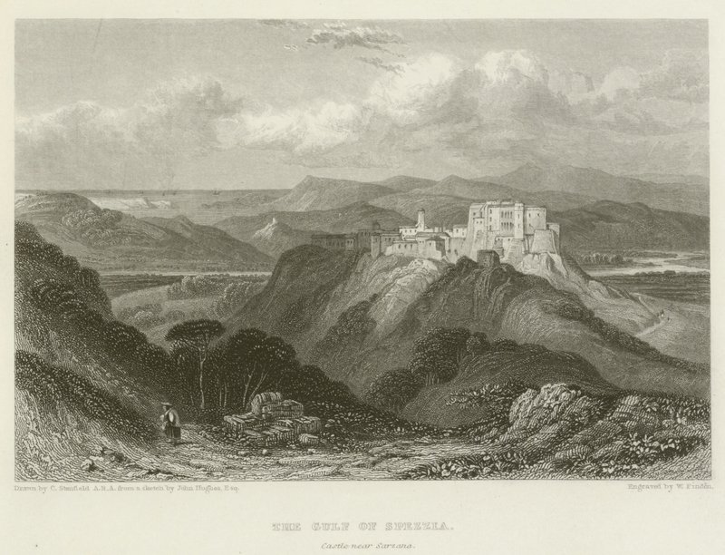 The Gulf of Spezzia, Castle near Sarzana by after C. Stanfield