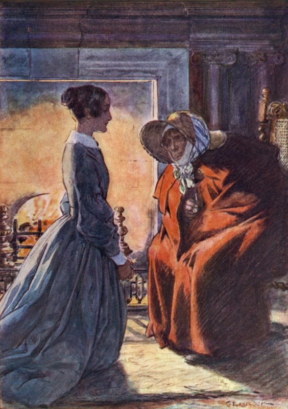 Jane Eyre and the Gipsy by after Charles Edmund Brock