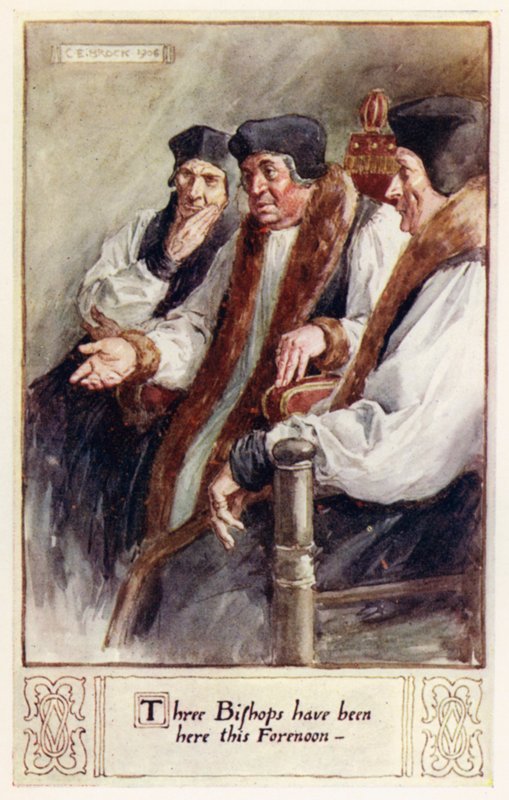 Three Bishops have been here this Forenoon by after Charles Edmund Brock