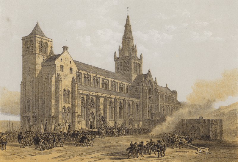 Glasgow (St Mungos) Cathedral, Exterior by after David Roberts