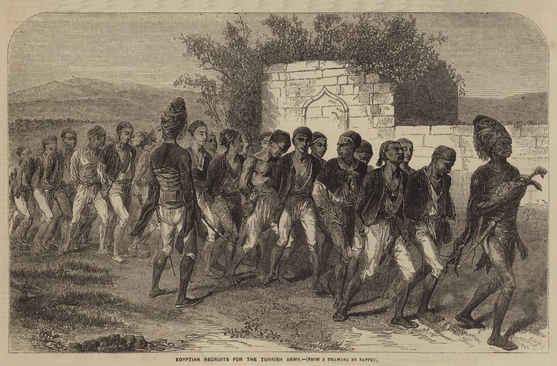Egyptian Recruits for the Turkish Army by after Denis Auguste Marie Raffet