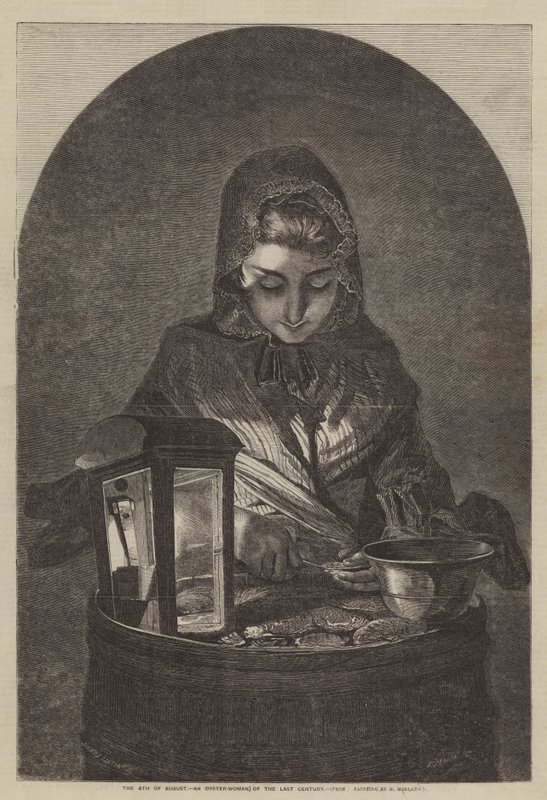 The 4th of August, an Oyster-Woman of the Last Century by after Edmond Morin