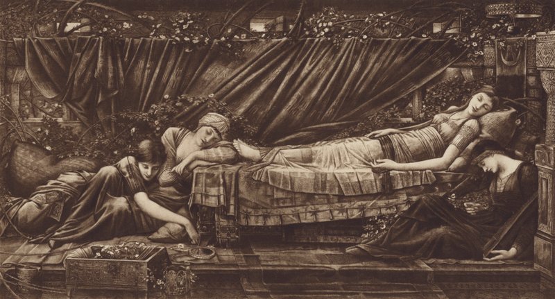 The Sleeping Beauty by after Edward Coley Burne Jones