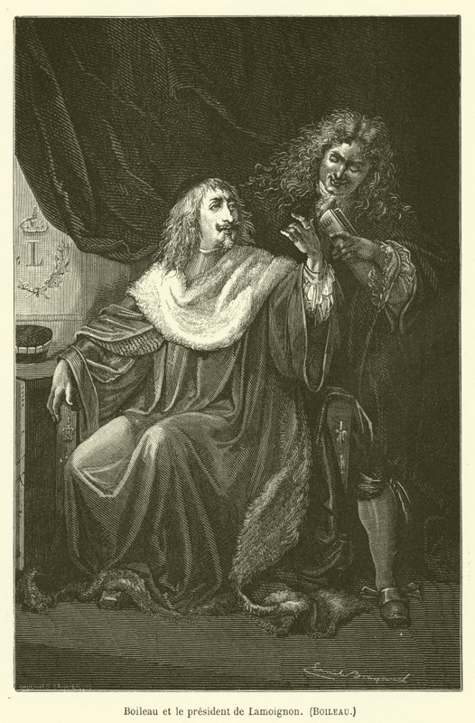 Boileau and President Lamoignon, Boileau by after Emile Antoine Bayard