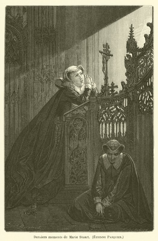 Last Moments of Mary Stuart, Etienne Pasquier by after Emile Antoine Bayard