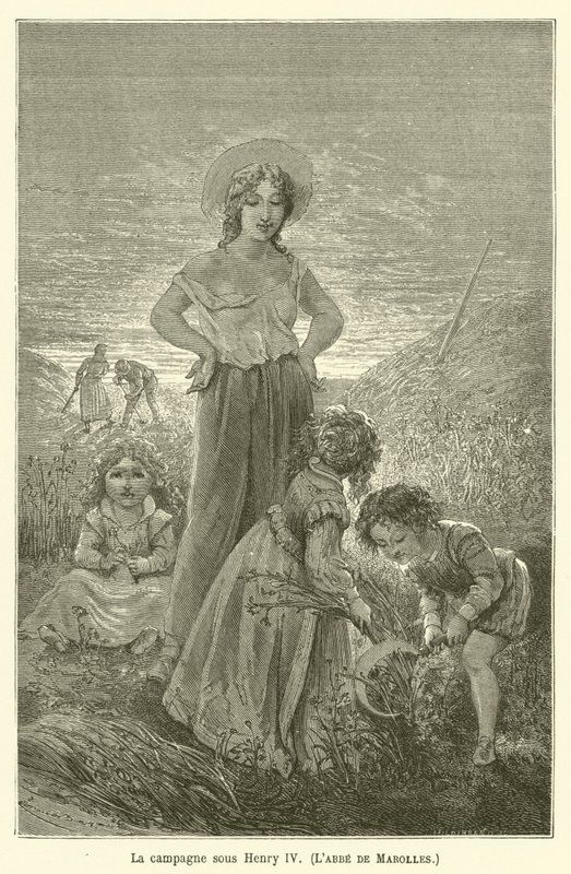 The Countryside under Henry IV, Abbe de Marolles by after Emile Antoine Bayard