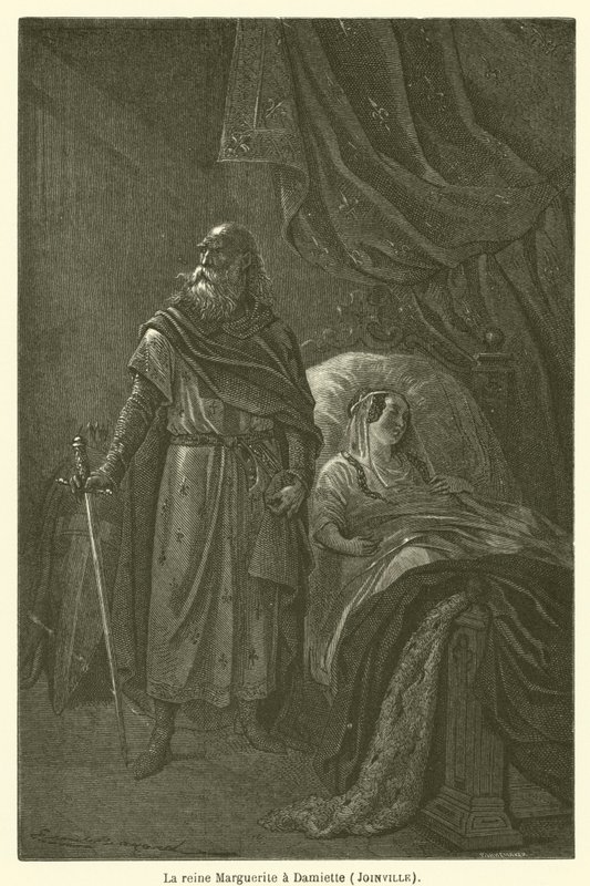 Queen Margaret at Damietta, Joinville by after Emile Antoine Bayard