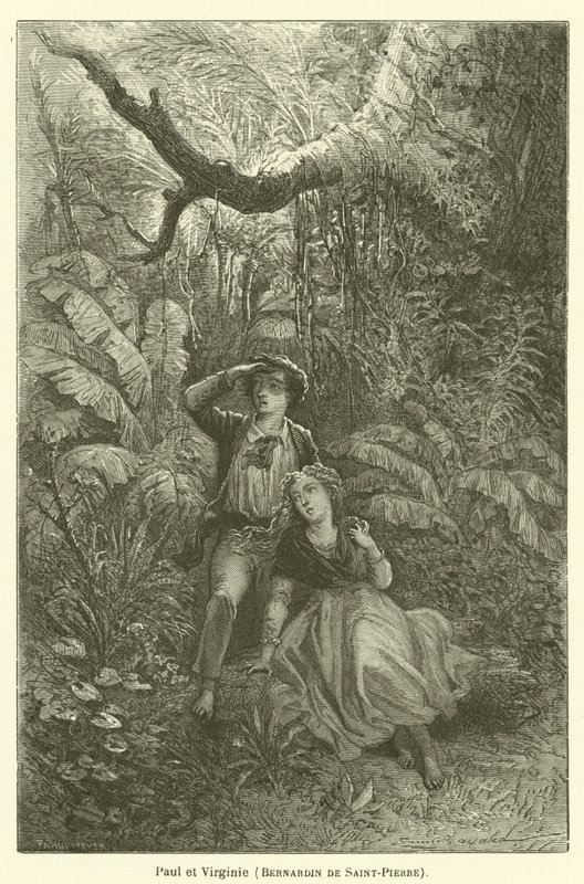 Paul and Virginie, Bernardin de Saint-Pierre by after Emile Antoine Bayard