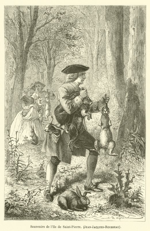 Memories of the Island of Saint-Pierre, Jean-Jacques Rousseau by after Emile Antoine Bayard