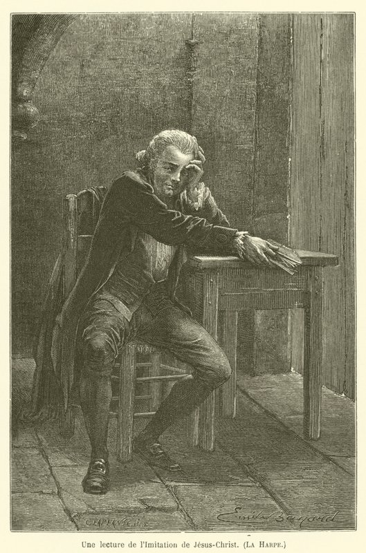 A Reading of The Imitation of Christ, La Harpe by after Emile Antoine Bayard