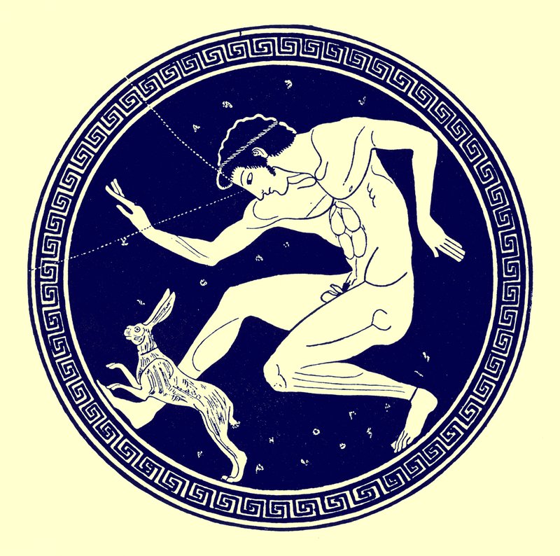 Boy and Hare, illustration from Greek Vase Paintings by J. E. Harrison and D. S. MacColl, published 1894 by after English School