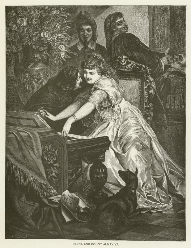 Rosina and Count Almaviva by after Ferdinand Keller