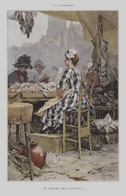 At the Market of the Innocents by after Frederik Hendrik Kaemmerer