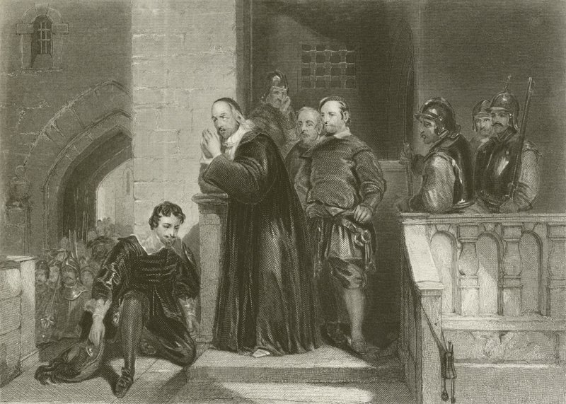 Archbishop Laud Blessing Strafford by after George Cattermole