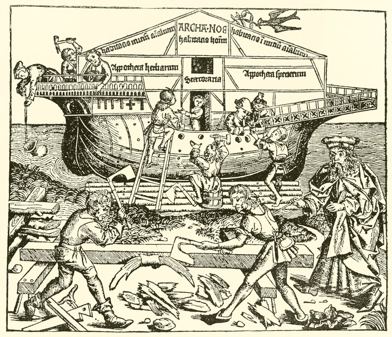 The Building of the Ark Superintended by Noah by after German School