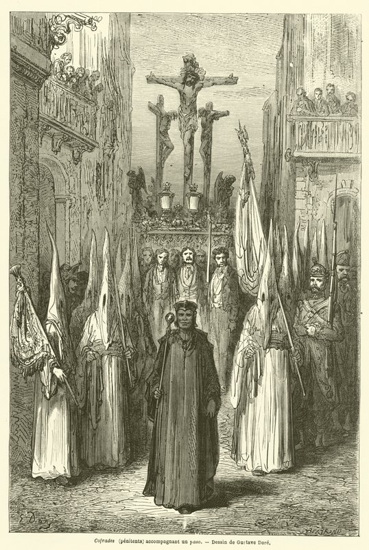 Penitents Accompanying a Paso by Gustave after Dore