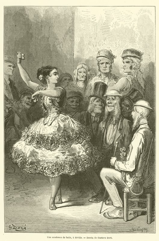A Dance Academy in Seville by Gustave after Dore