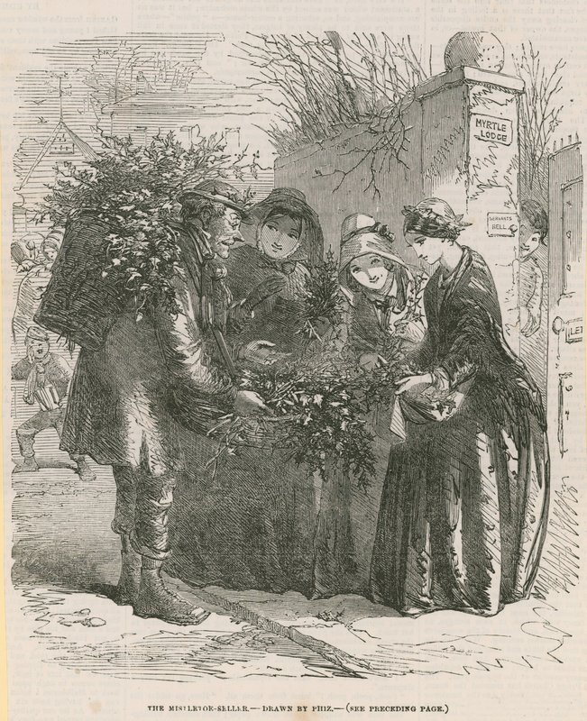 The Mistletoe Seller by after Hablot Knight Browne