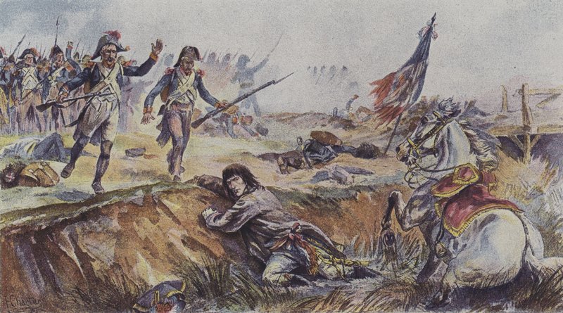 Napoleon Thrown from His Horse at the Battle of Arcole, Italy, 1796 by after Henri Georges Jacques Chartier