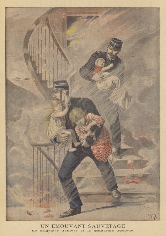 A Touching Rescue by after Henri Meyer