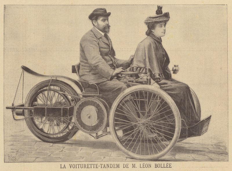 Leon Bollee Tandem Voiturette by after Henri Meyer