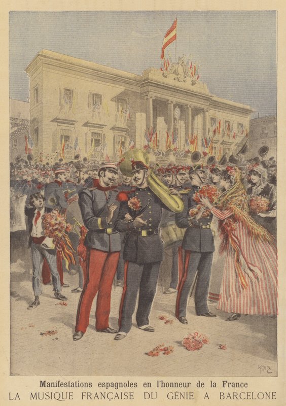 Popular Demonstrations of Friendship Towards France in Spain by after Henri Meyer