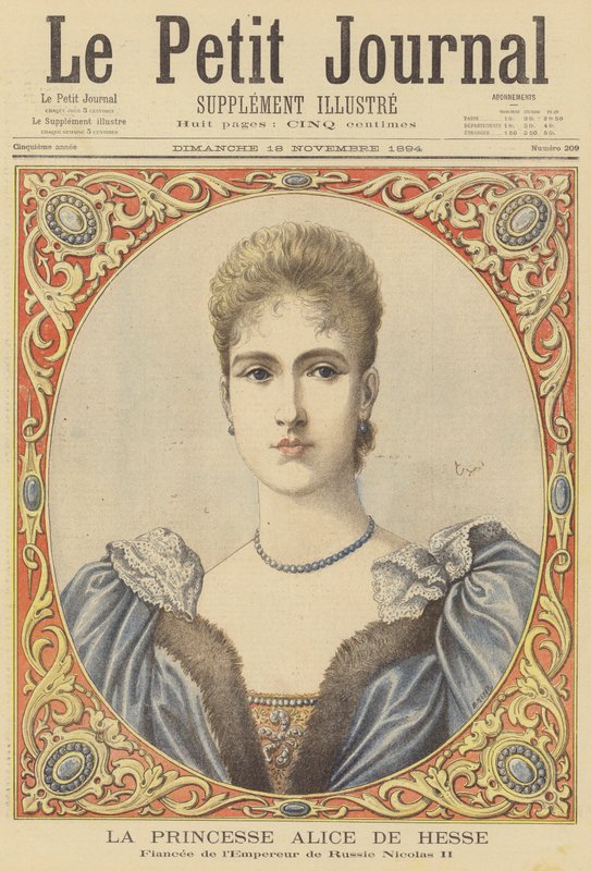 Princess Alix of Hesse, Fiancee of Tsar Nicholas II of Russia by after Henri Meyer