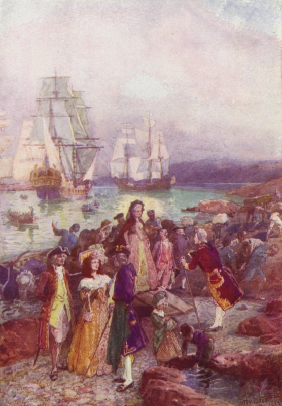 Landing of the Loyalists, 1783 by after Henry Sandham