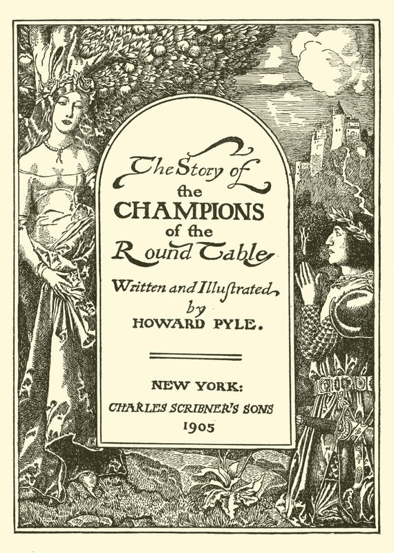 Title page of The Story of The Champions of the Round Table by after Howard Pyle