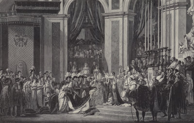 The Coronation of Napoleon as Emperor of France in Notre Dame de Paris, 1804 by after Jacques Louis David