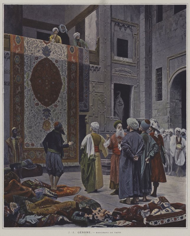 Carpet Seller in Cairo by after Jean Leon Gerome