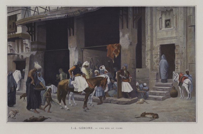 A Street in Cairo by after Jean Leon Gerome