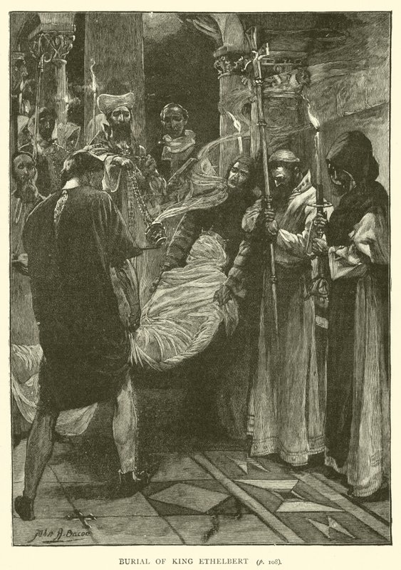 Burial of King Ethelbert by after John Henry Frederick Bacon