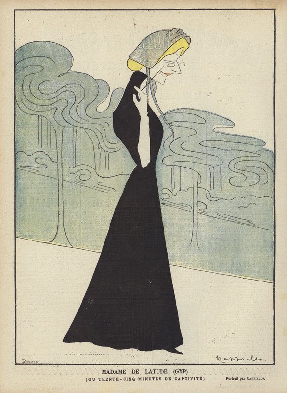 Madame De Latude (GYP), Illustration for Le Rire by after Leonetto Cappiello