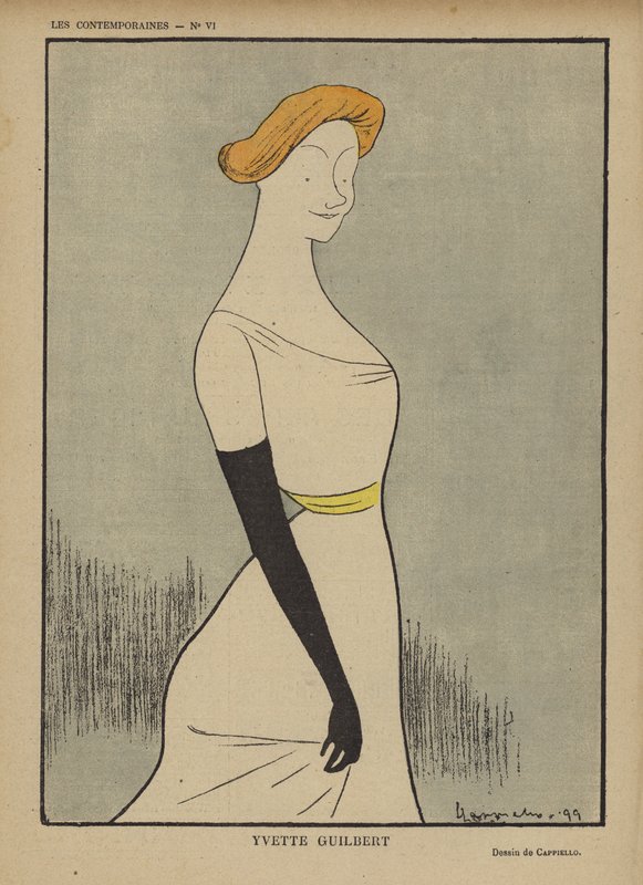 Yvette Guilbert, Illustration for Le Rire by after Leonetto Cappiello