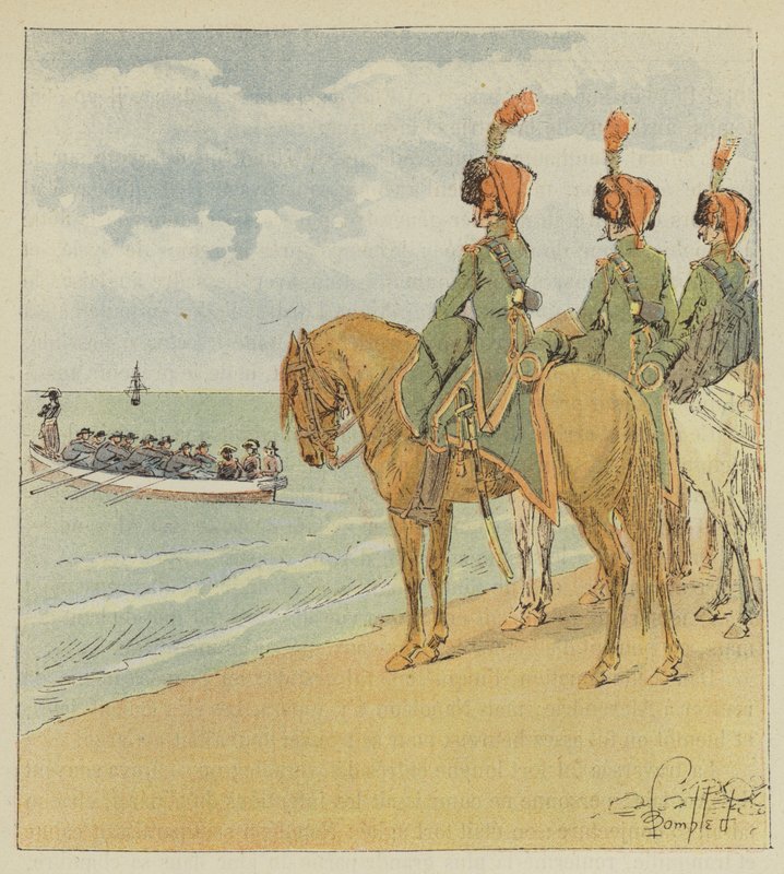 Bonaparte leaves Egypt by after Louis Charles Bombled