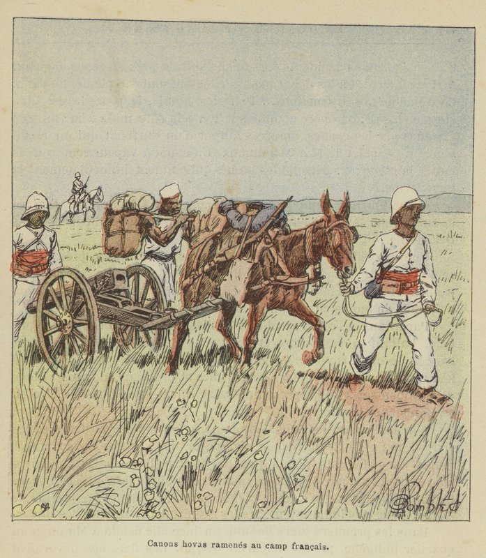 Hova Cannons Brought to the French Camp by after Louis Charles Bombled